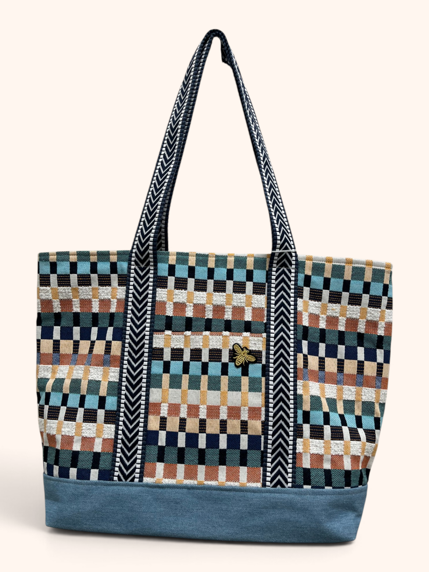 Cabas Jacquard Carreaux