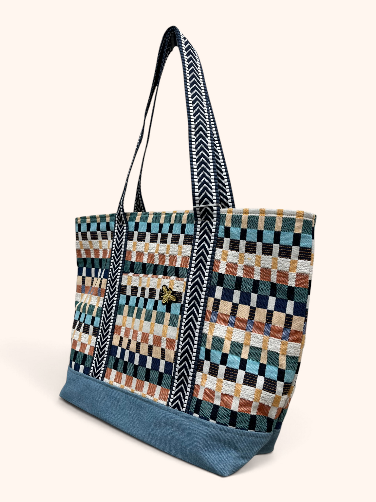 Cabas Jacquard Carreaux