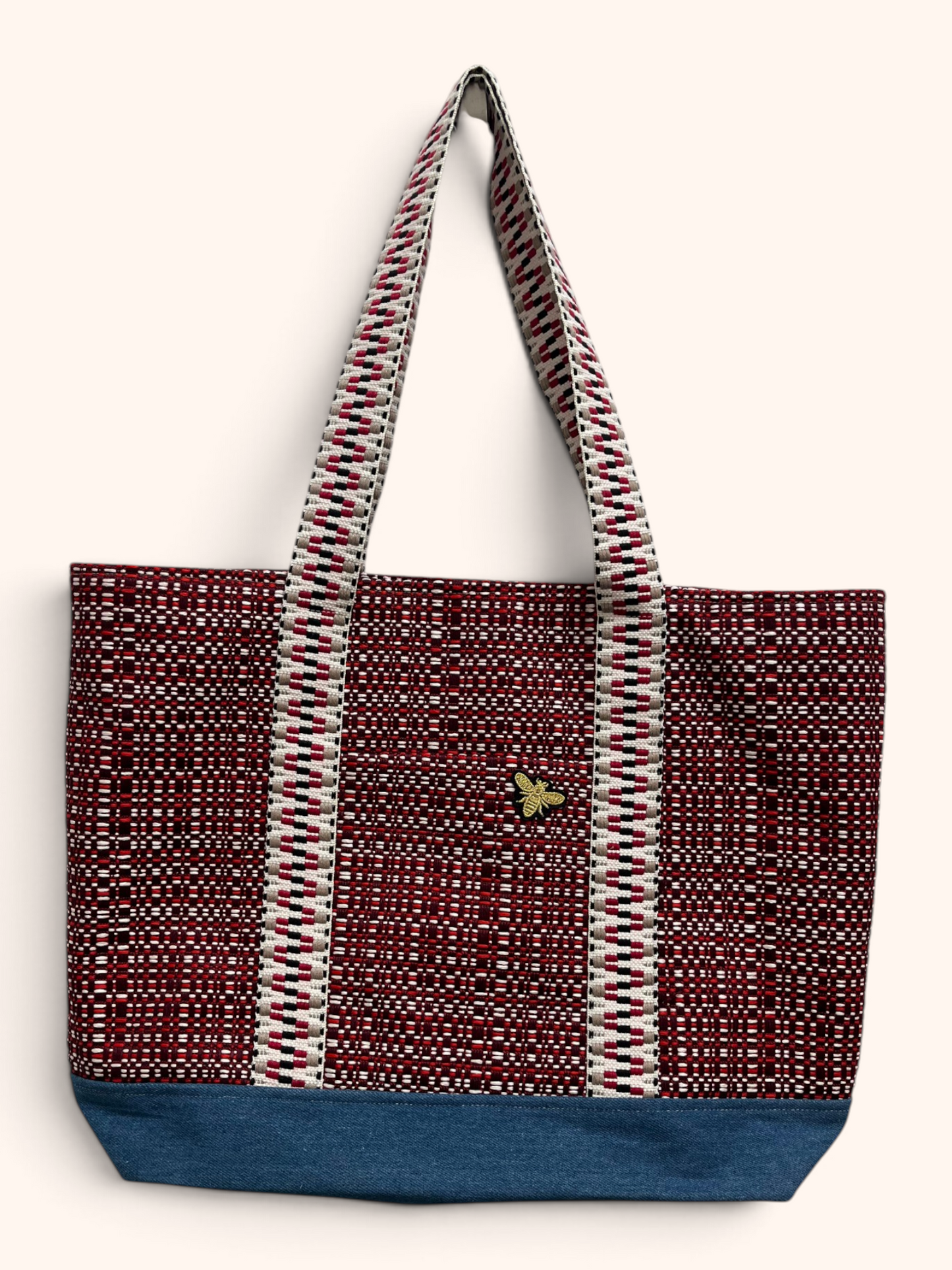 Cabas Tissé Rouge