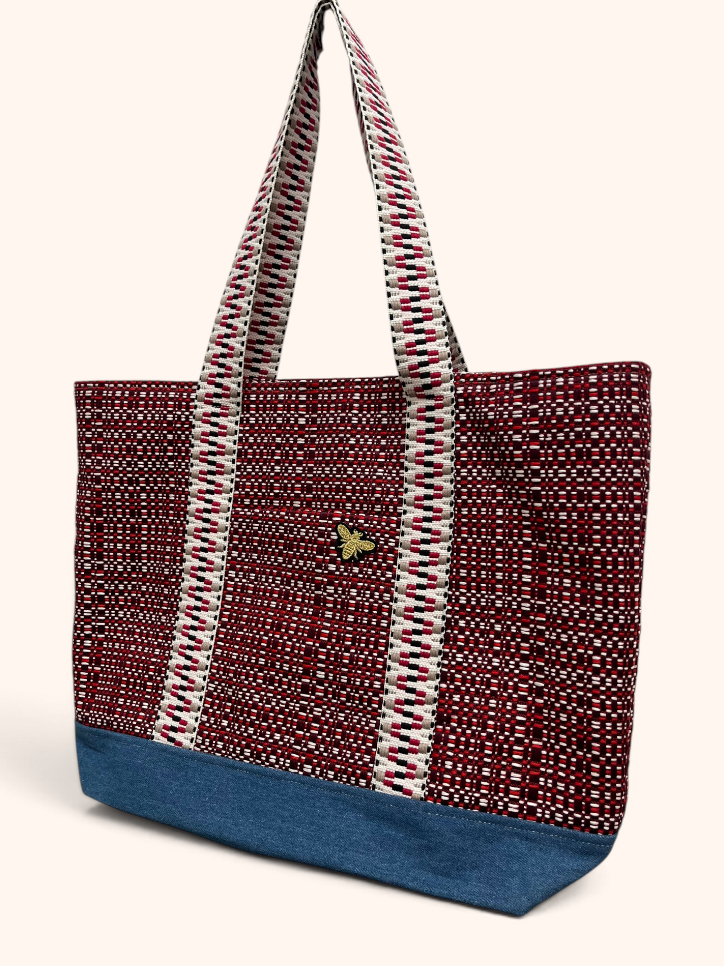 Cabas Tissé Rouge