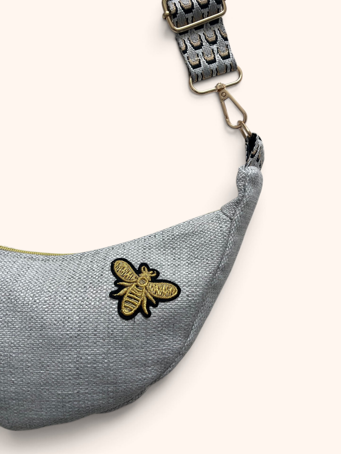 Sac Demi Lune Gris Clair