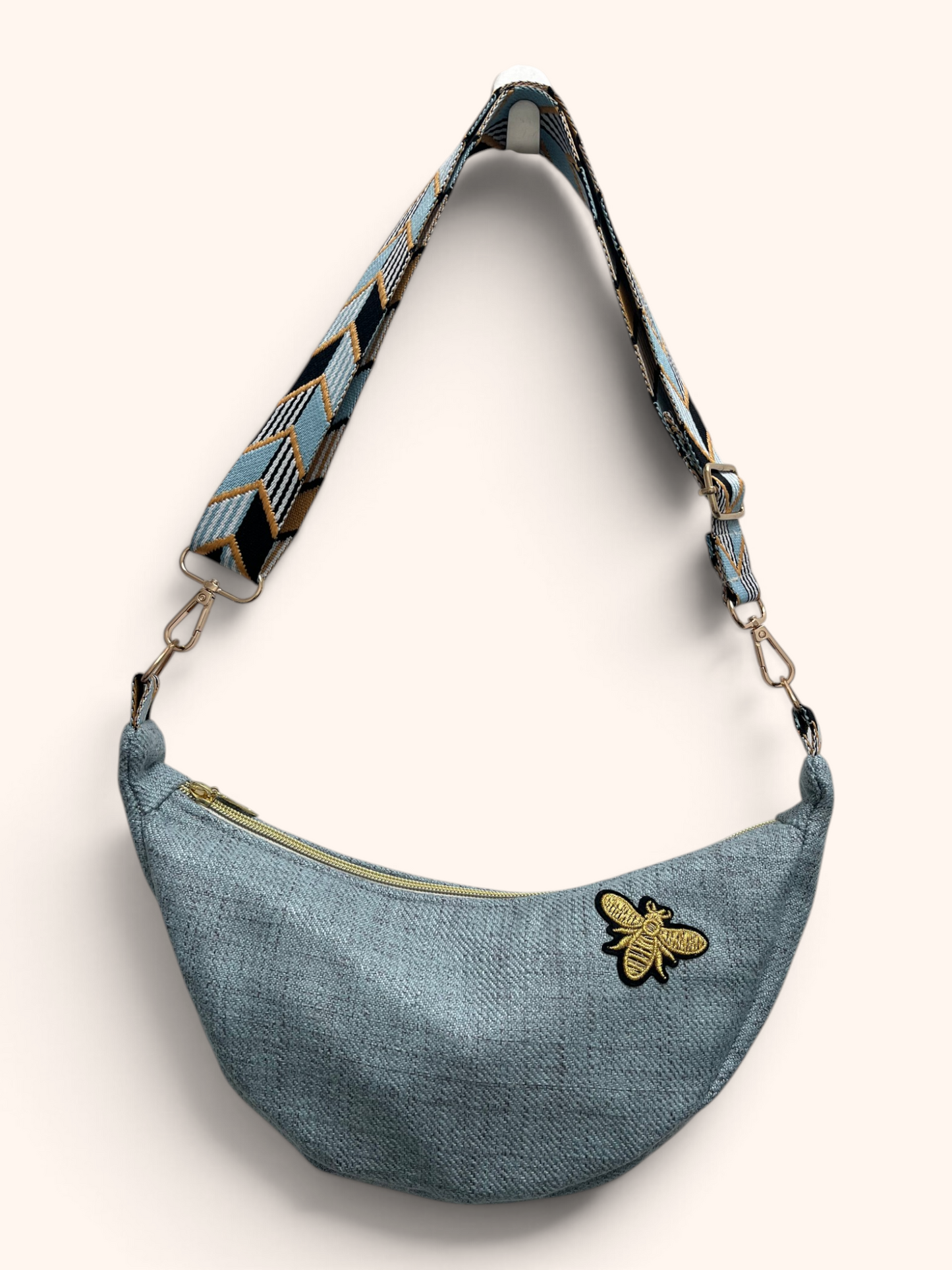 Sac Demi Lune Bleu ciel