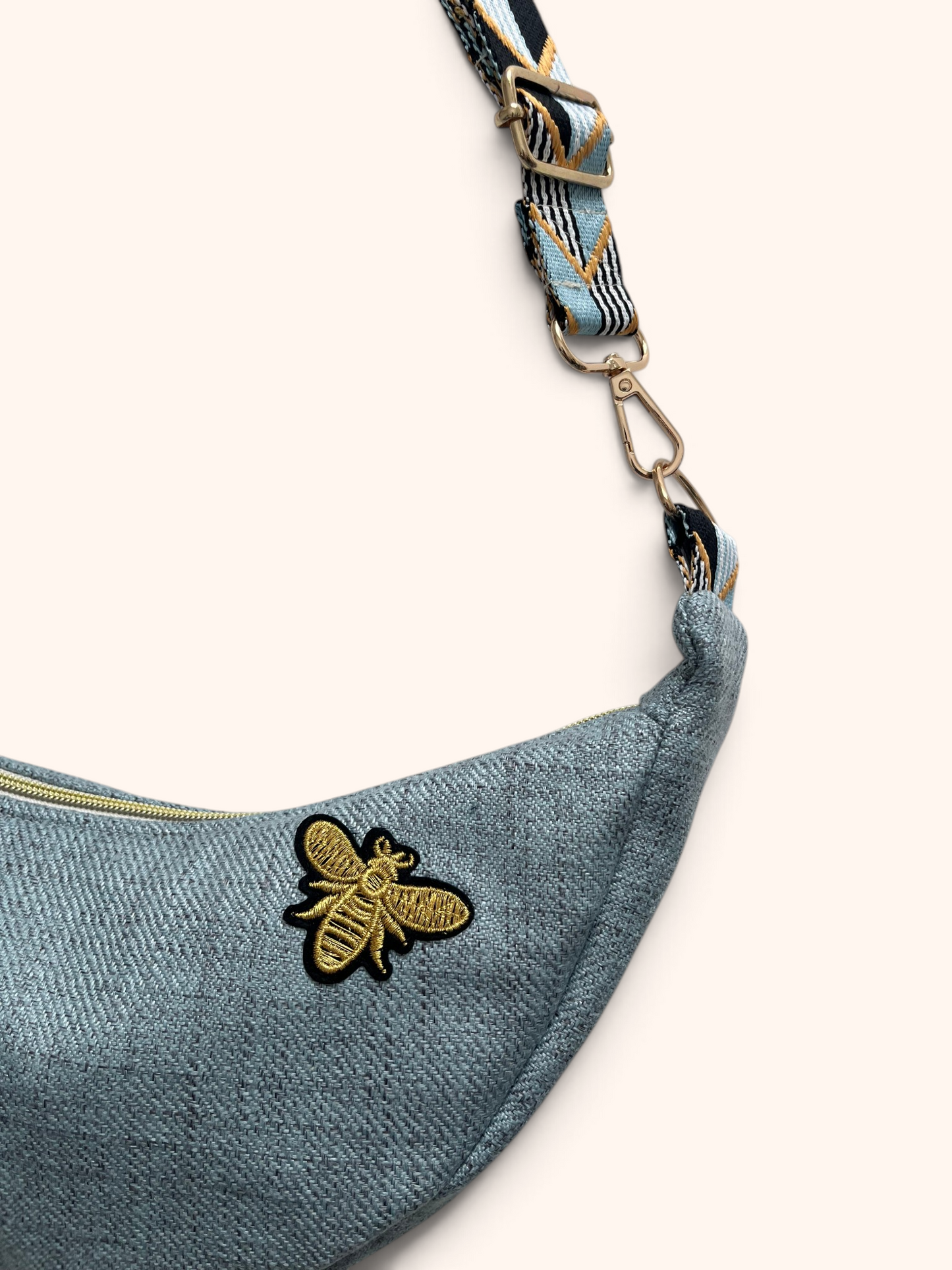 Sac Demi Lune Bleu ciel