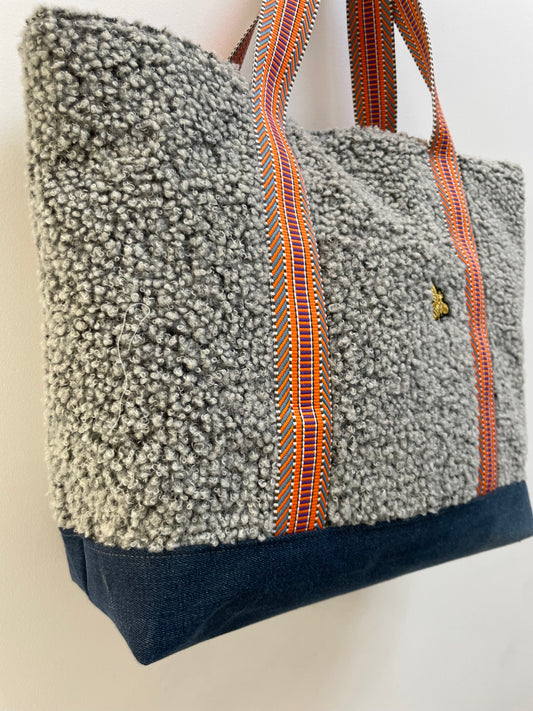Cabas Bouclette Gris