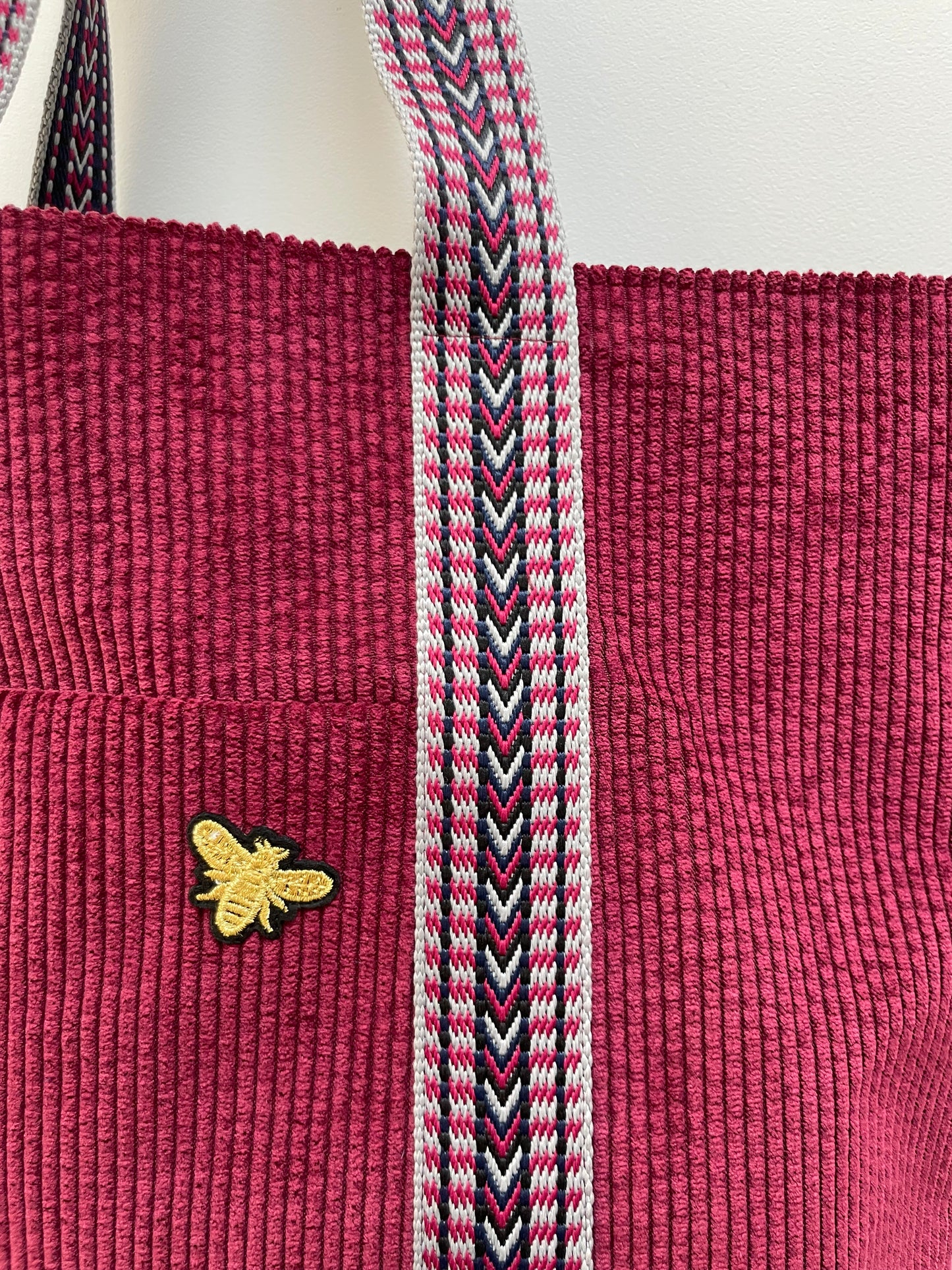 Cabas Velours Bordeaux