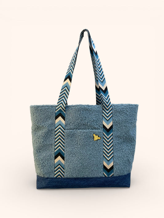 Cabas Bouclette Bleu