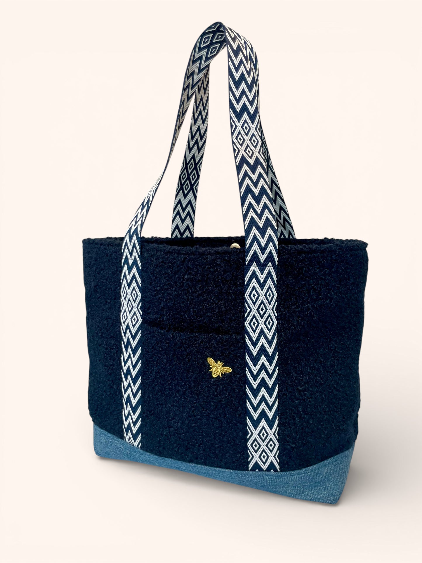 Cabas Bouclette Bleu Marine