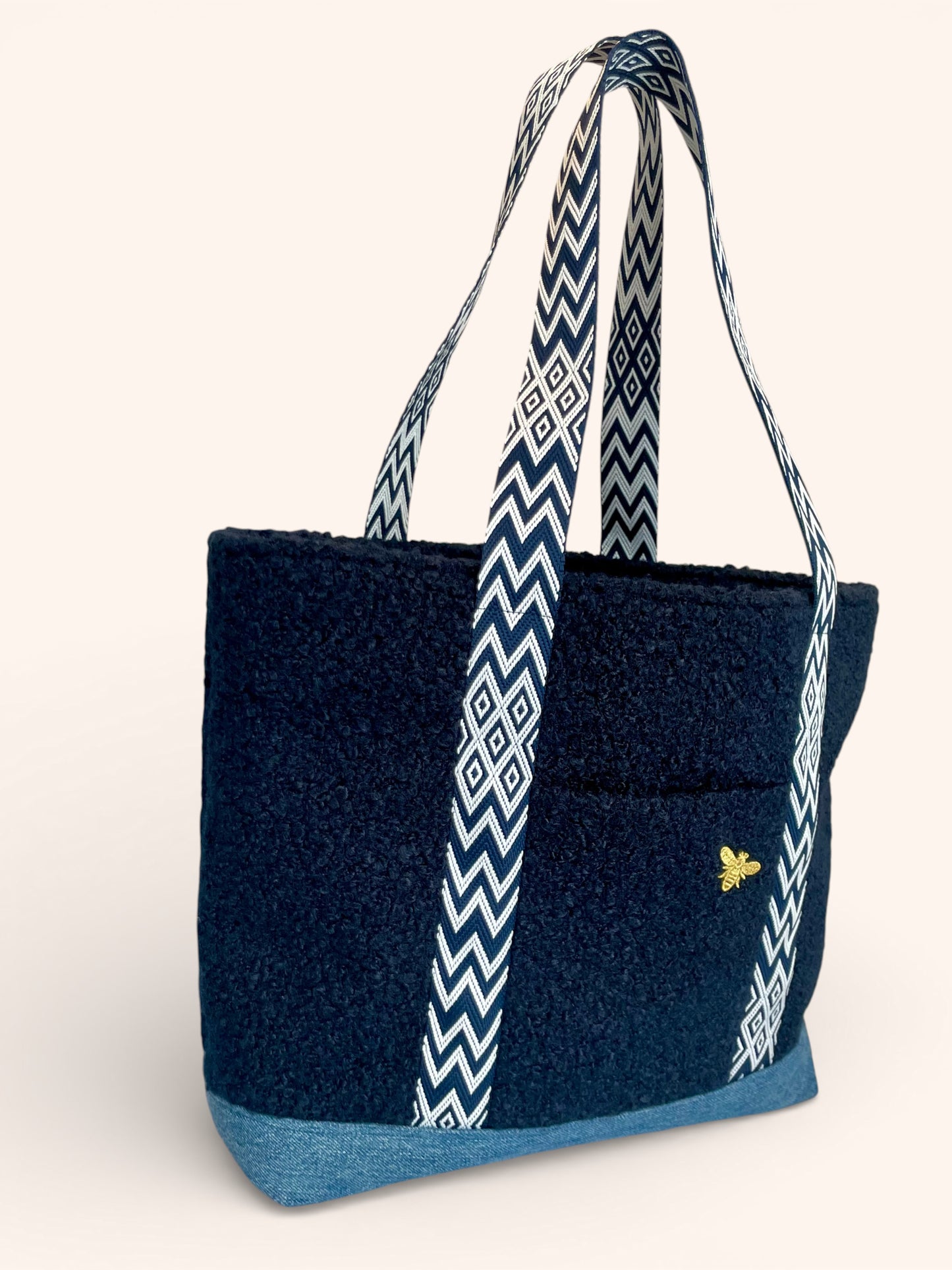 Cabas Bouclette Bleu Marine