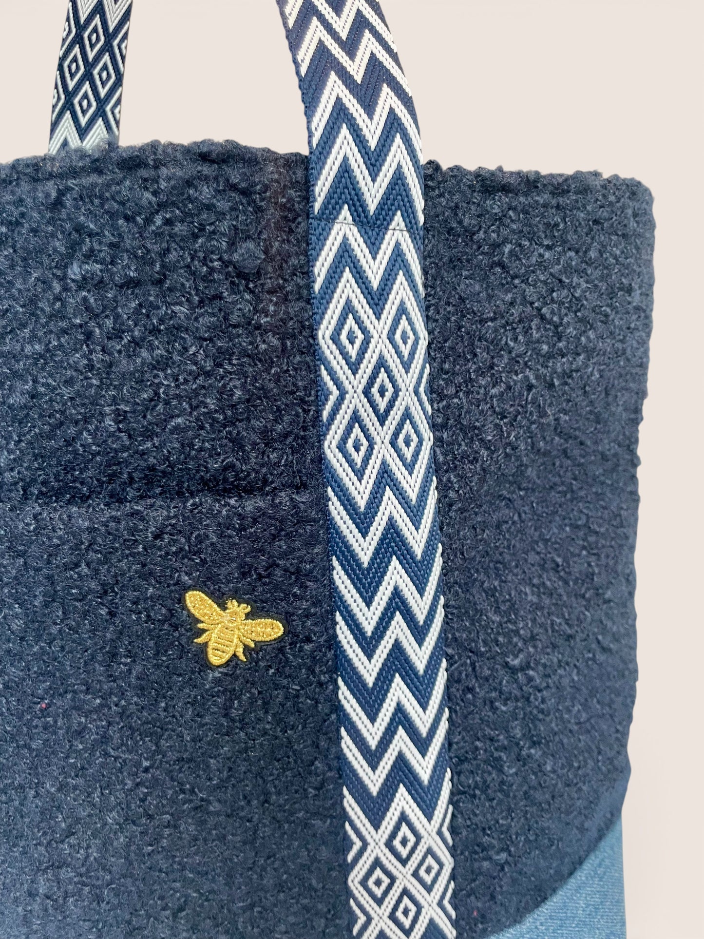 Cabas Bouclette Bleu Marine