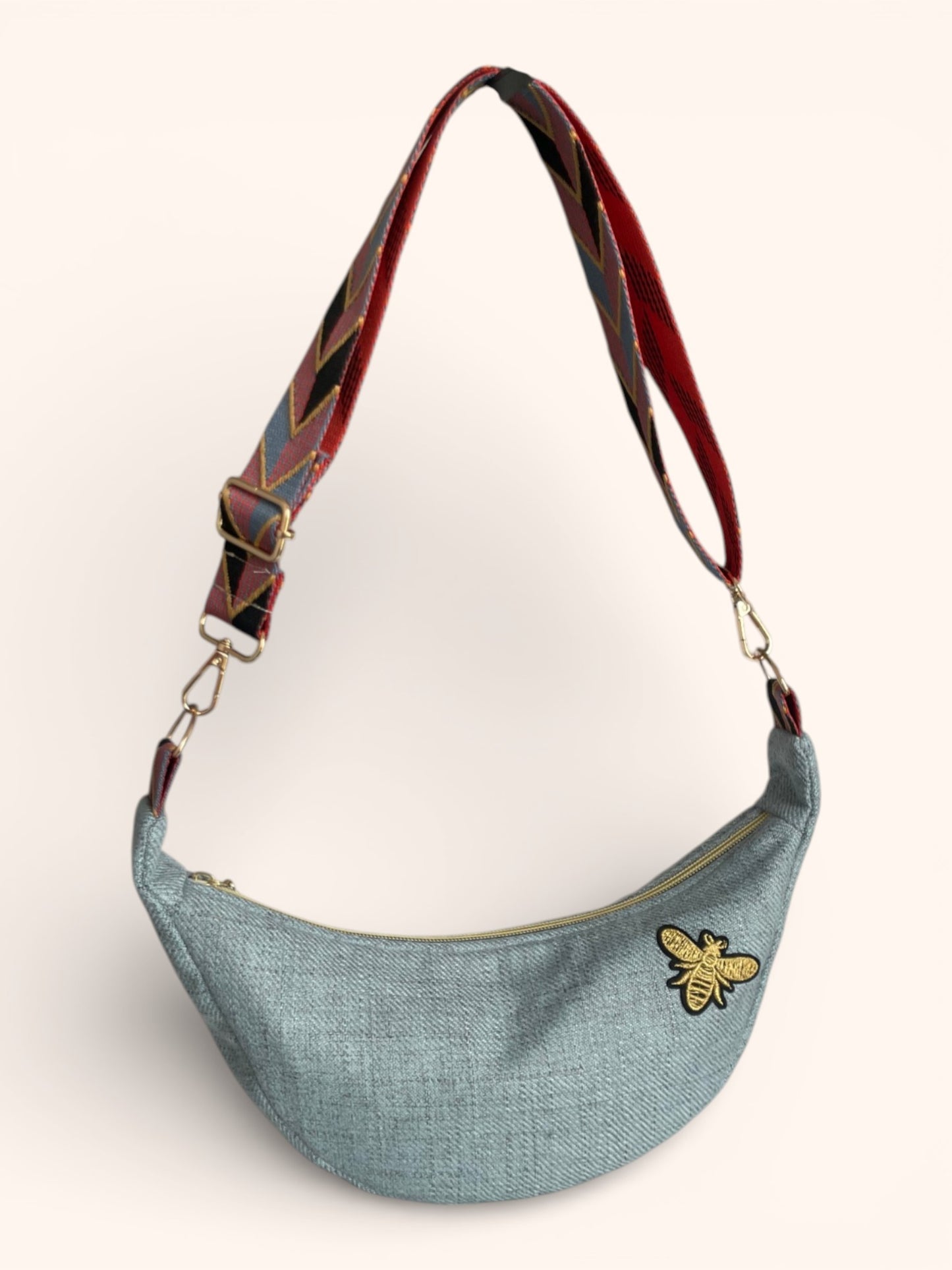 Sac Demi Lune Bleu Ciel
