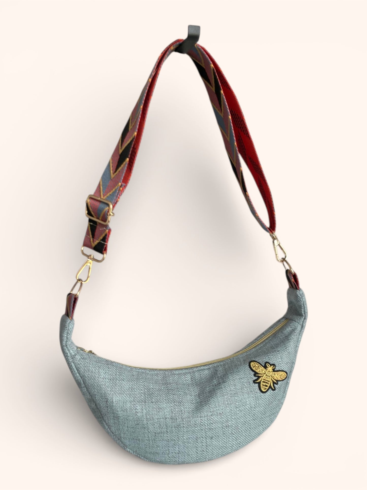 Sac Demi Lune Bleu Ciel