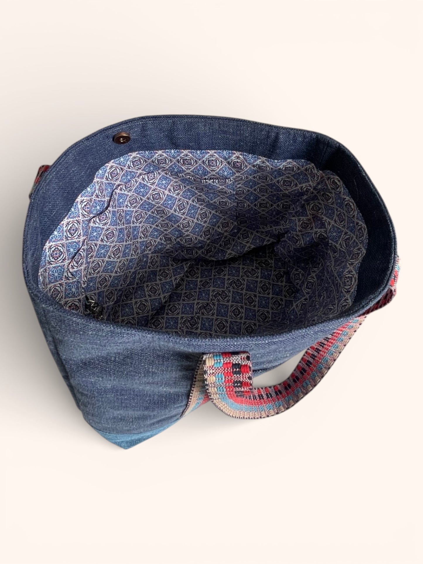 Cabas Coton Bleu Chiné