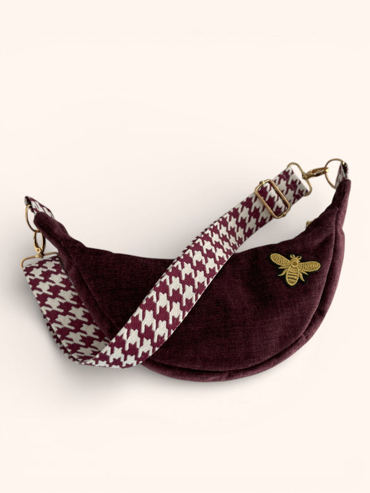Sac Demi Lune Aubergine