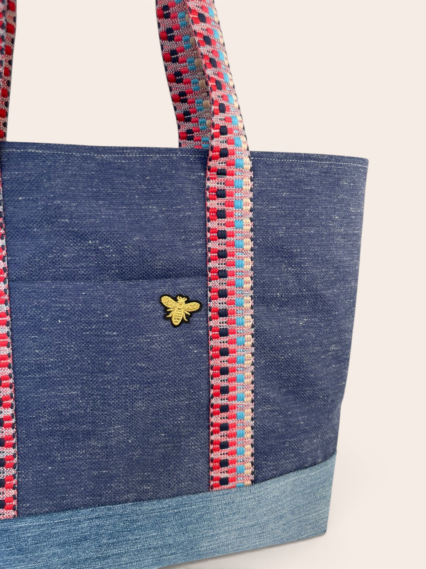 Cabas Coton Bleu Chiné