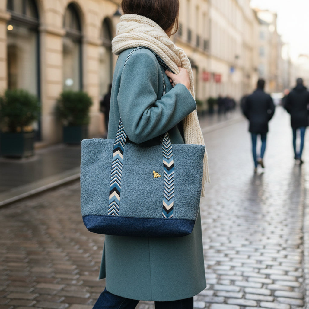 Cabas Bouclette Bleu