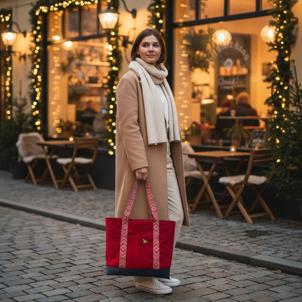 Cabas Lainage Rouge
